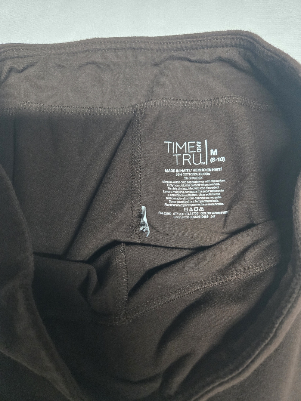 Time and Tru Black Girls' Everyday Leggings - Picture 4 of 4